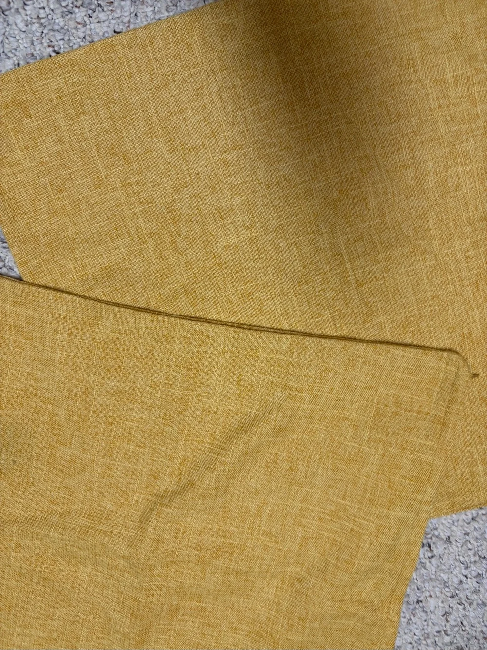 Textured Mustard Yellow Accent Pillow Cover - Unbranded